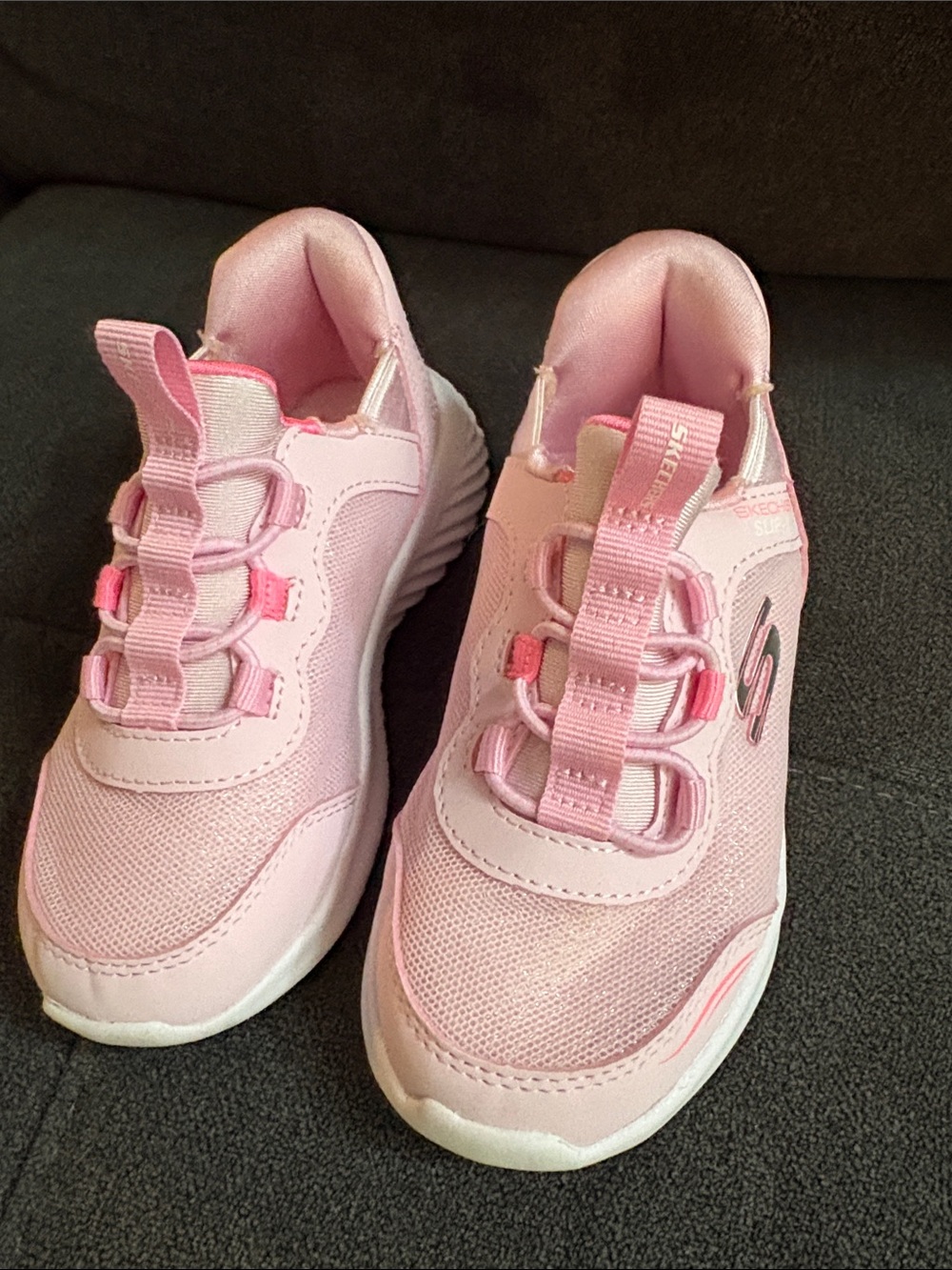 Skechers Kids Light Pink Slip-On Athletic Sneakers